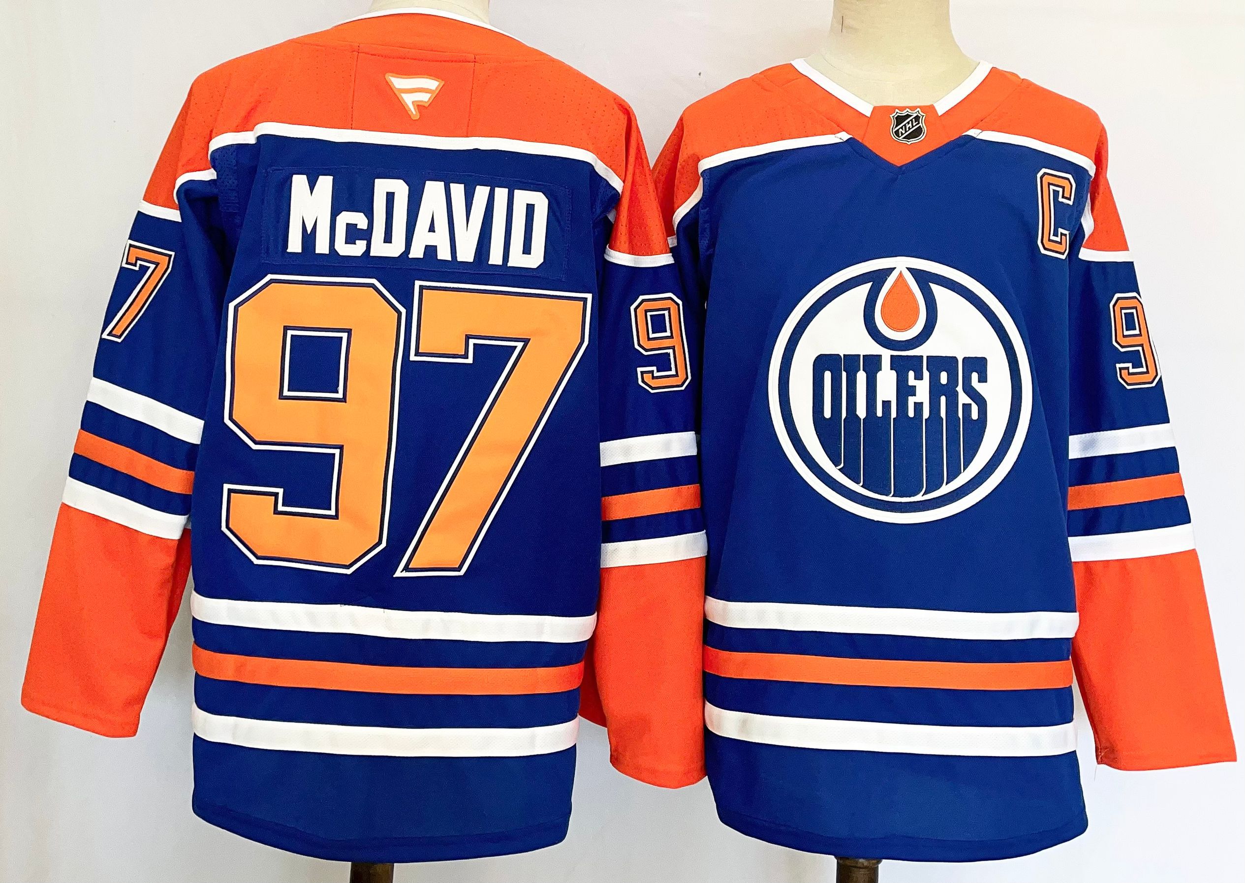 Men Edmonton Oilers 97 Mcdavid Blue 2025 Home Premier Player NHL Jerseys